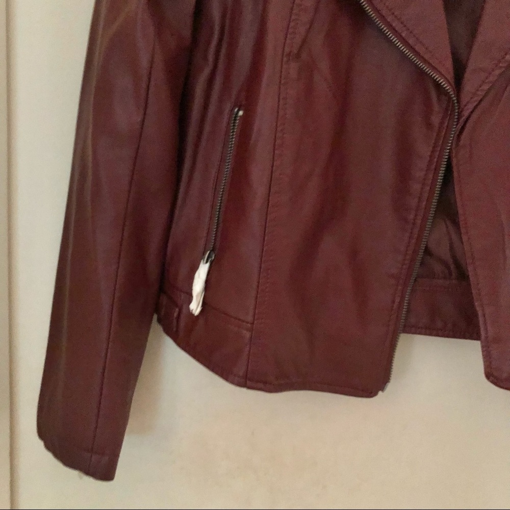 New! Fur-Collar Moto Leather Jacket - Picture 4 of 6